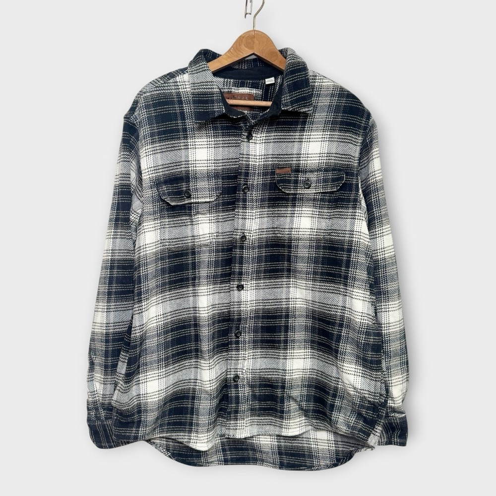 ORVIS Mens Large Plaid Flannel Long Sleeve Button Up Shirt Classic Fit Outdoor